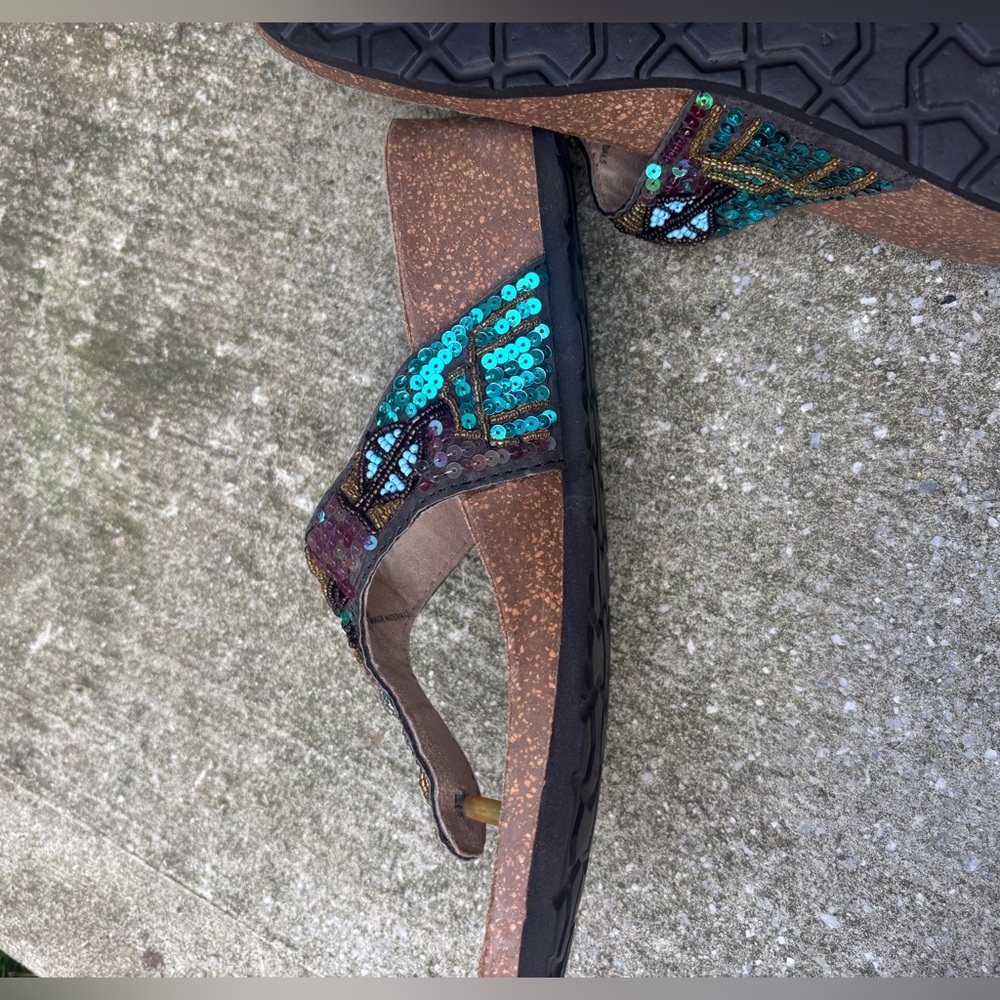 Sequin Embellished Sandals - Picture 7 of 10